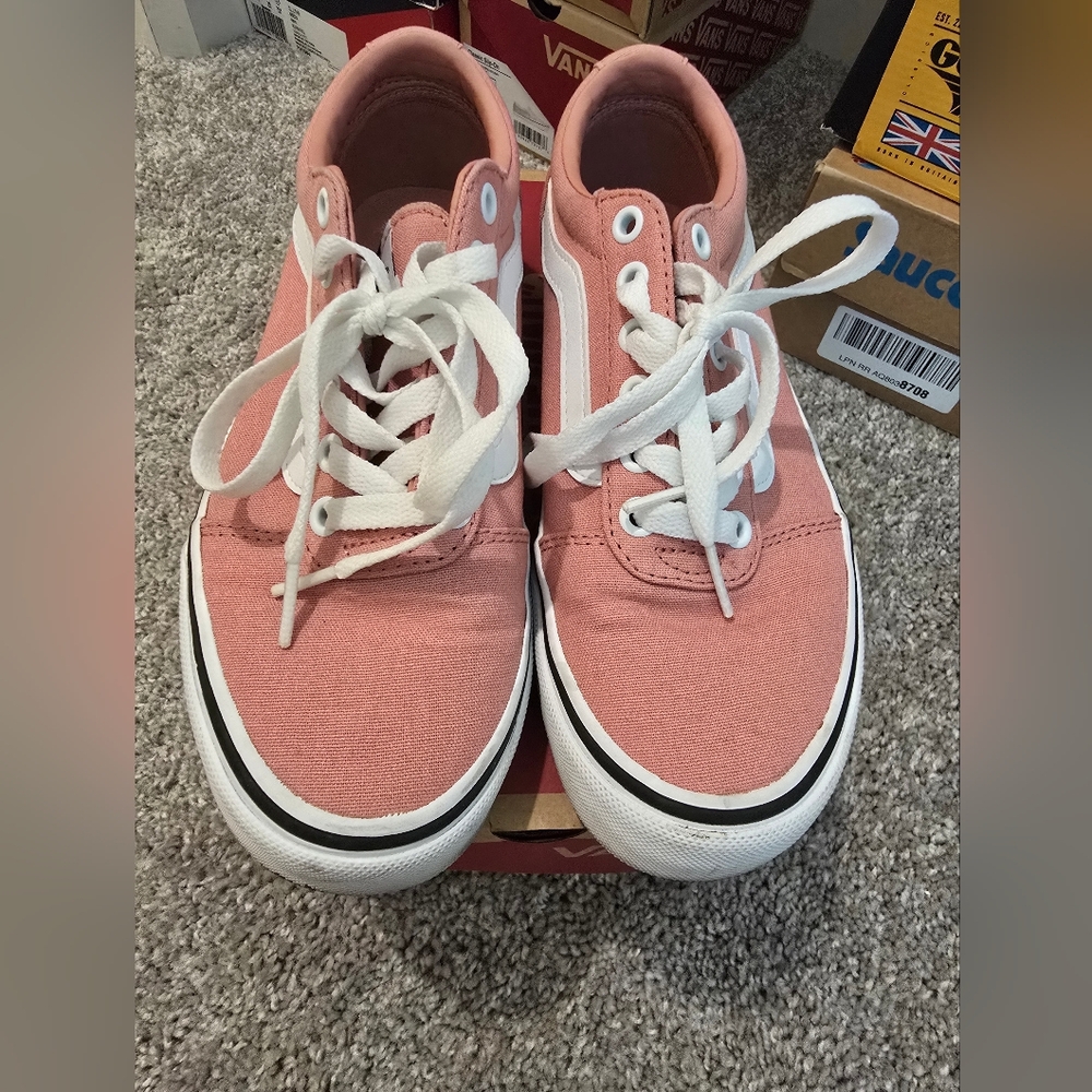 Pink Canvas Vans Sneakers